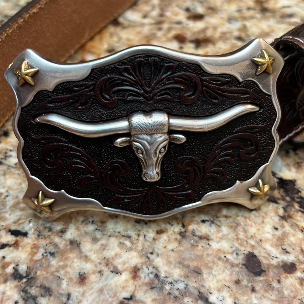 Justin Top Grain leather belt, 46”